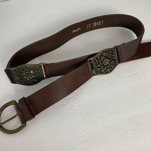 Garuglieri Leather Brown Medium Belt Boho